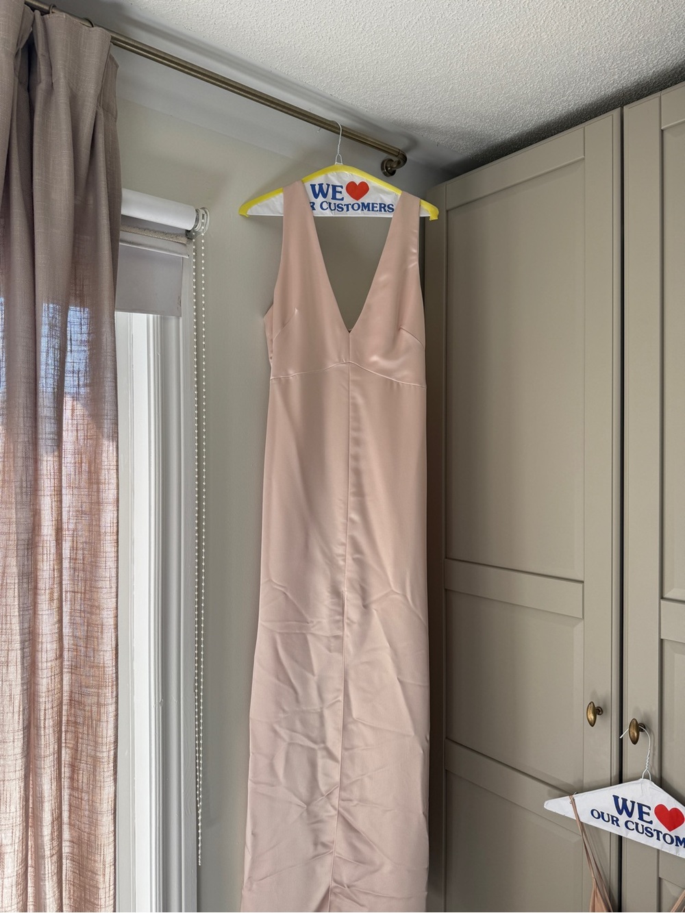 V-Neck Blush Maxi Dress
